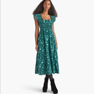 Hill House Ellie Nap Dress -- Green Botanical XXS NWT